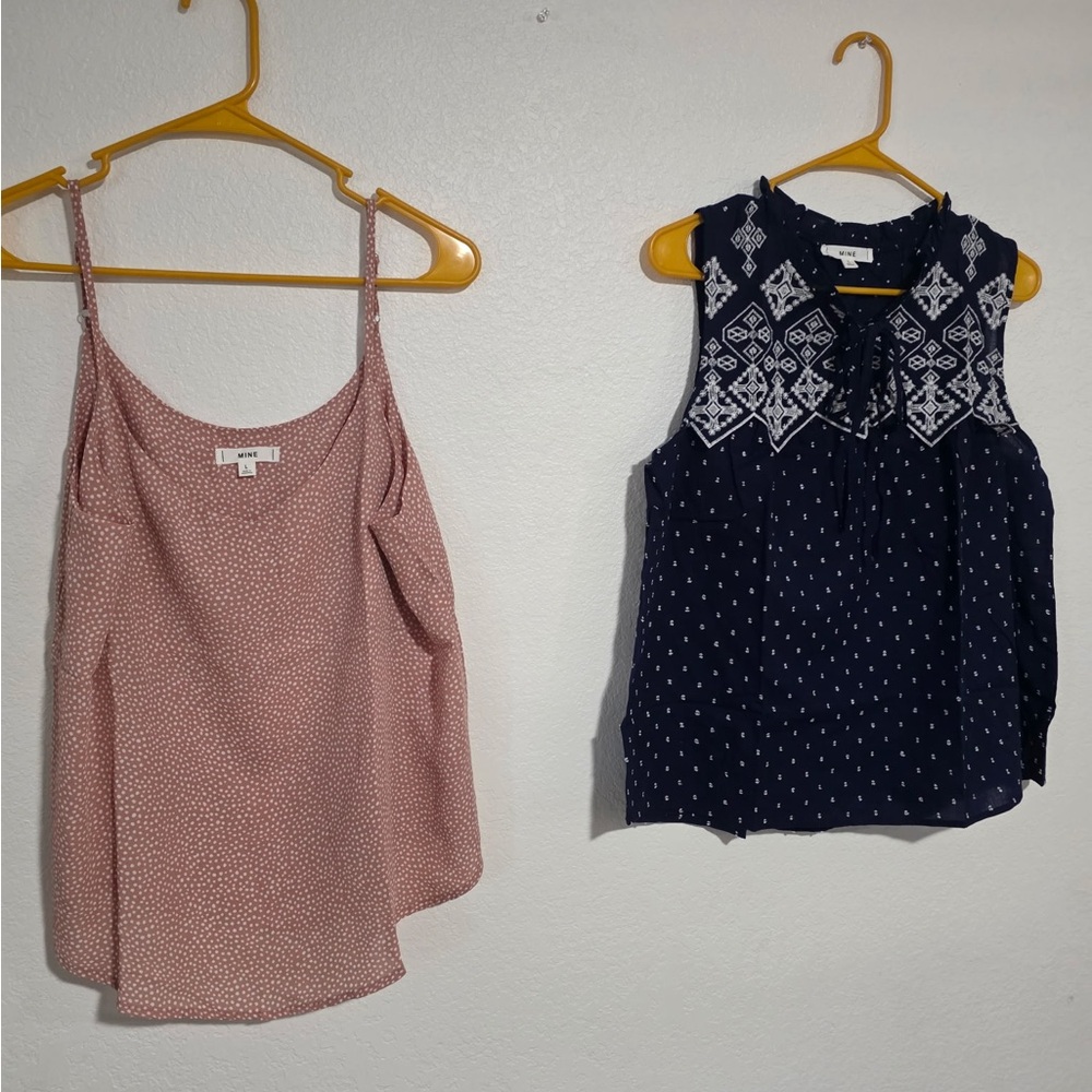 Mine Pink and Mine Navy Camisole Set